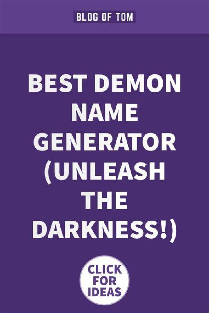 Demon Name Generator: Unleashing Your Inner Darkness