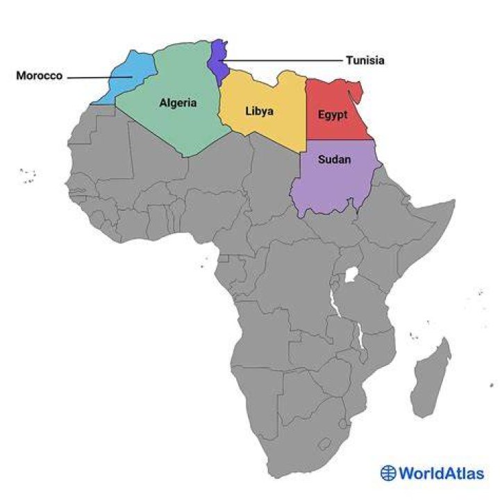 What Countries Are North of Africa?